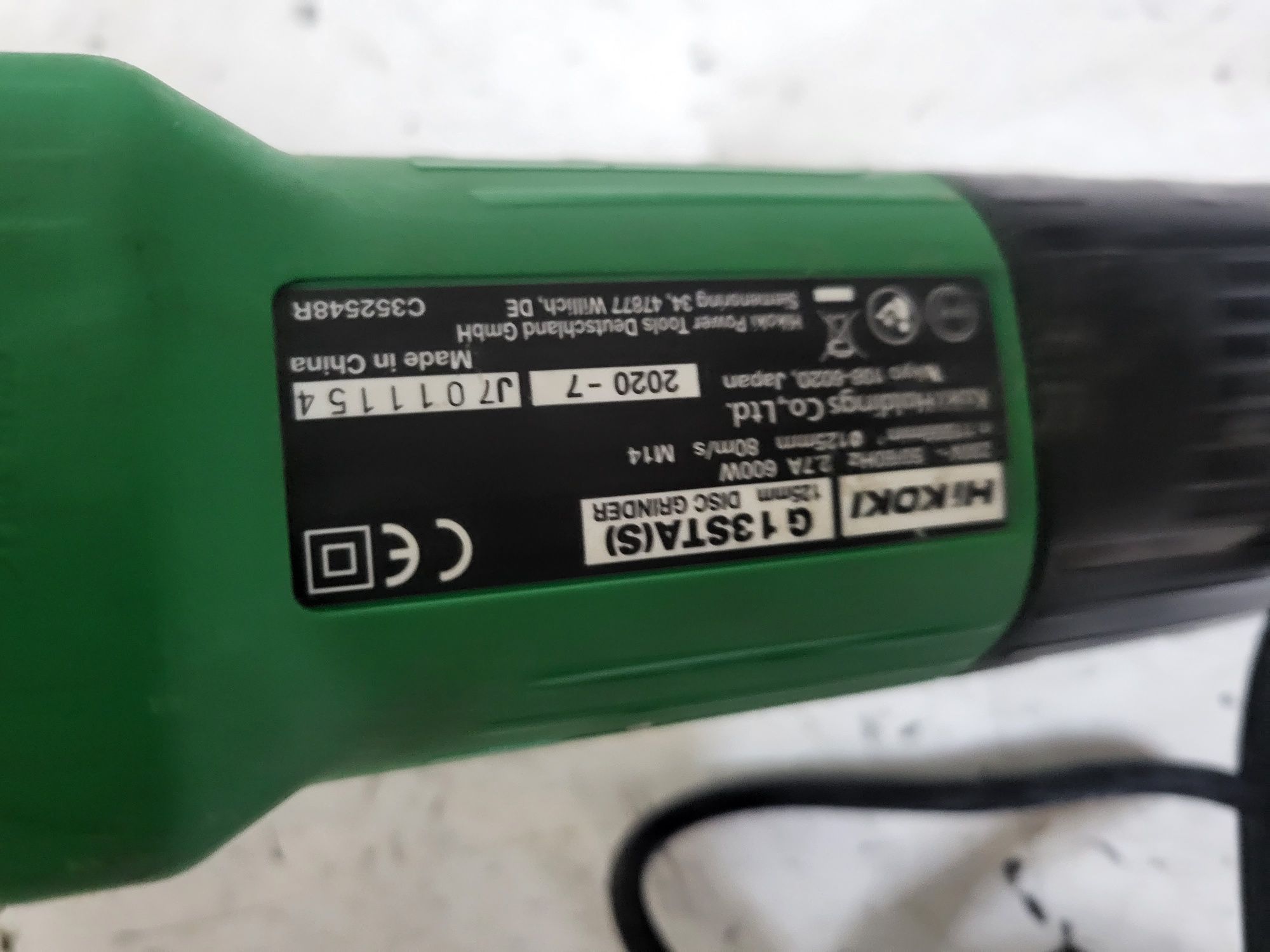 Szlifierka kątowa hikoki 600 w jak nowa z niemiec hitahi