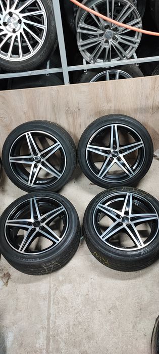 Komplet alufelg O.Z r17 5x112 z oponami zimowymi