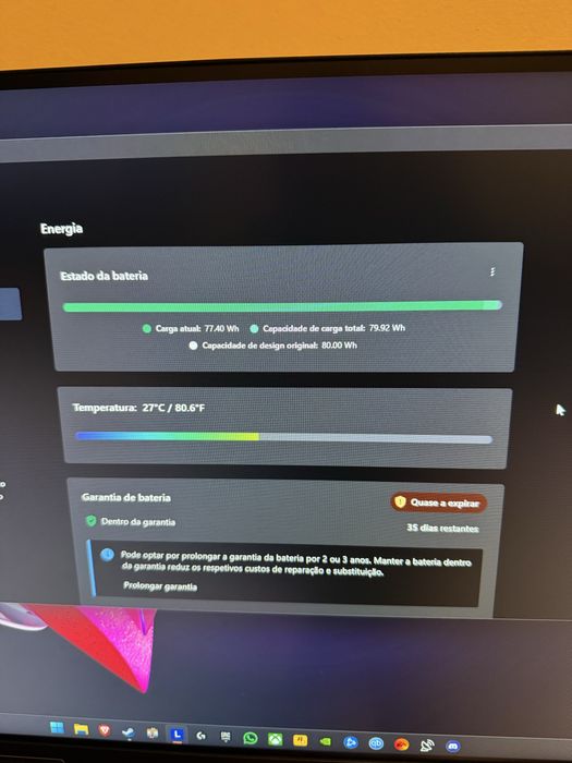 Troco/vendo Legion 5i 14650hx, rtx 4070, 32 gb ram e 2 tb ssd m2