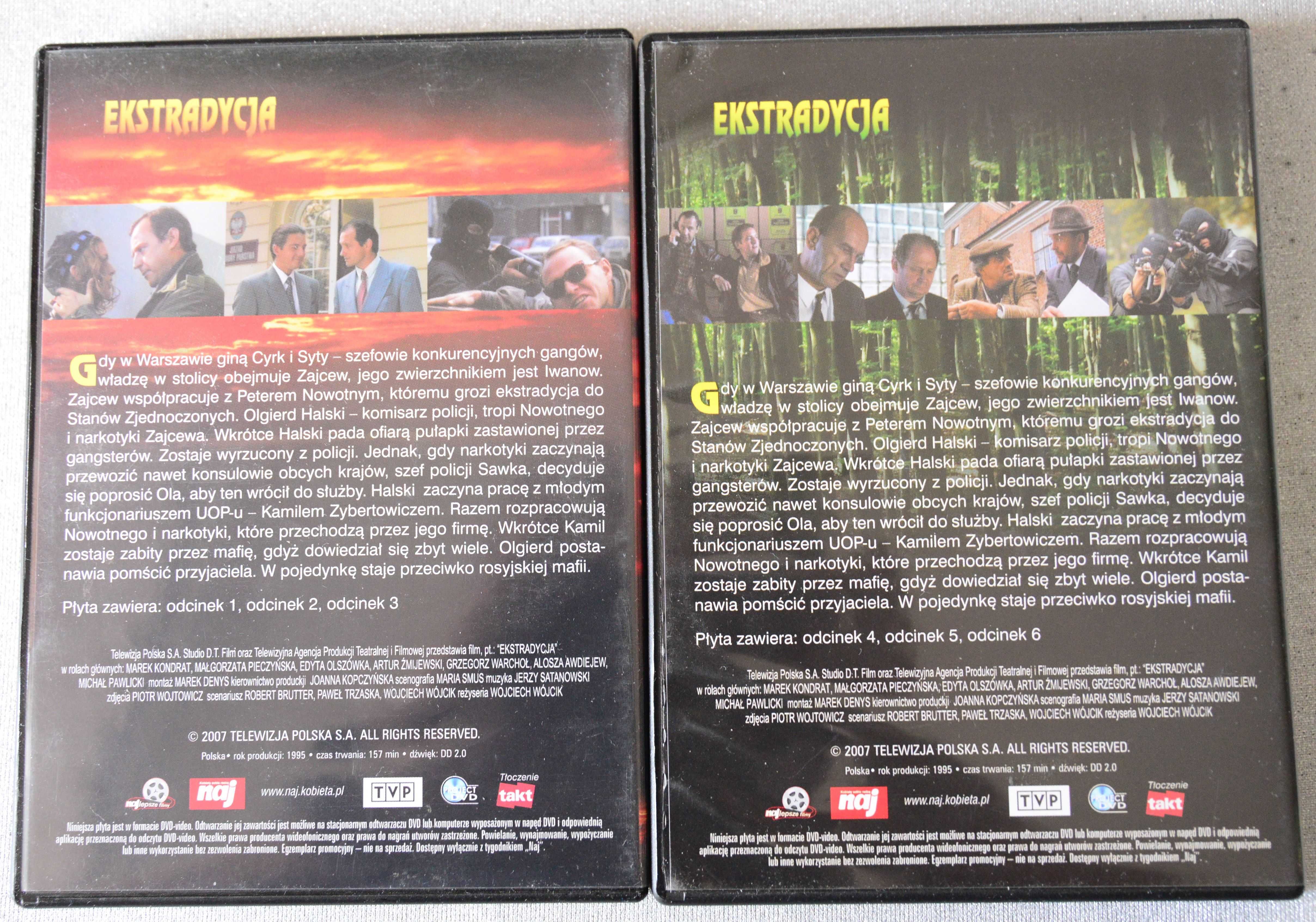 Serial na 2 płytach DVD – EKSTRADYCJA 1 (6 odcinków)