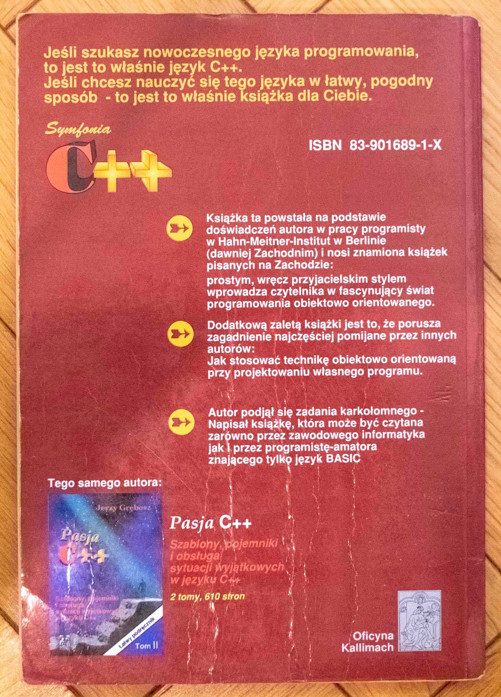 Symfonia C++ Standard – Jerzy Grębosz, Oficyna Kallimach, 2008 Tom 2