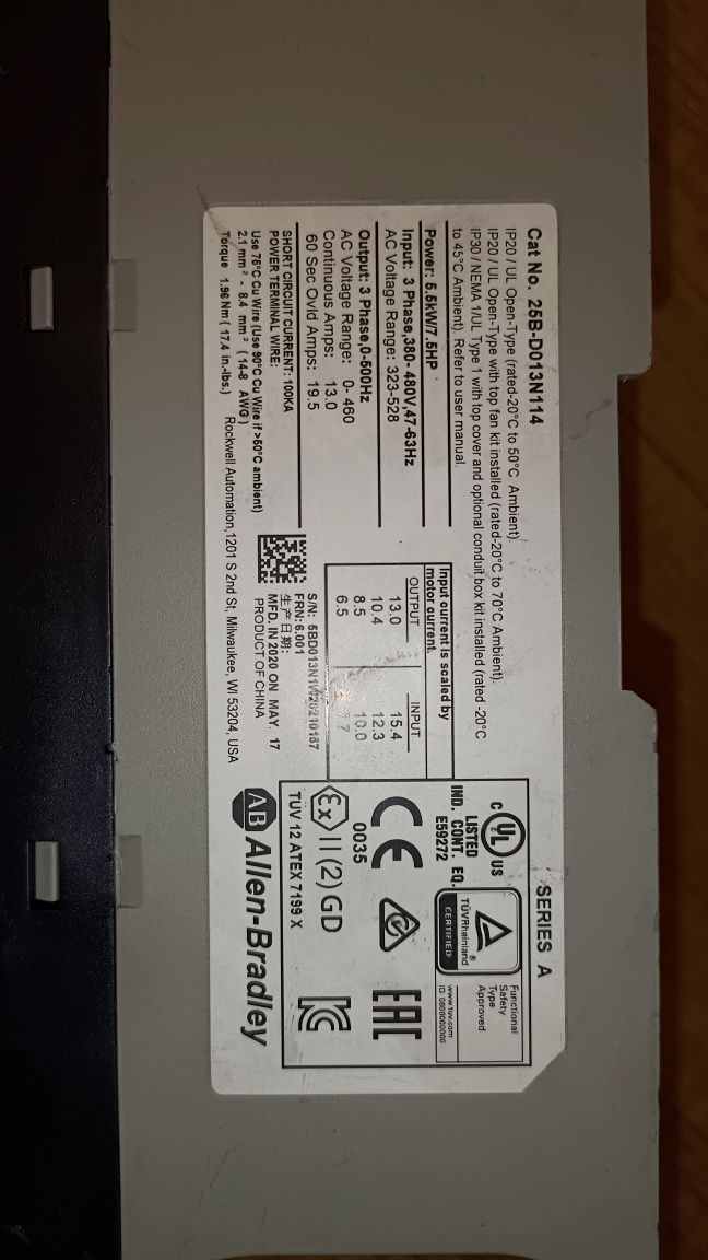 Falowniki AlLen Bradley Power Flex 525  5,5kW