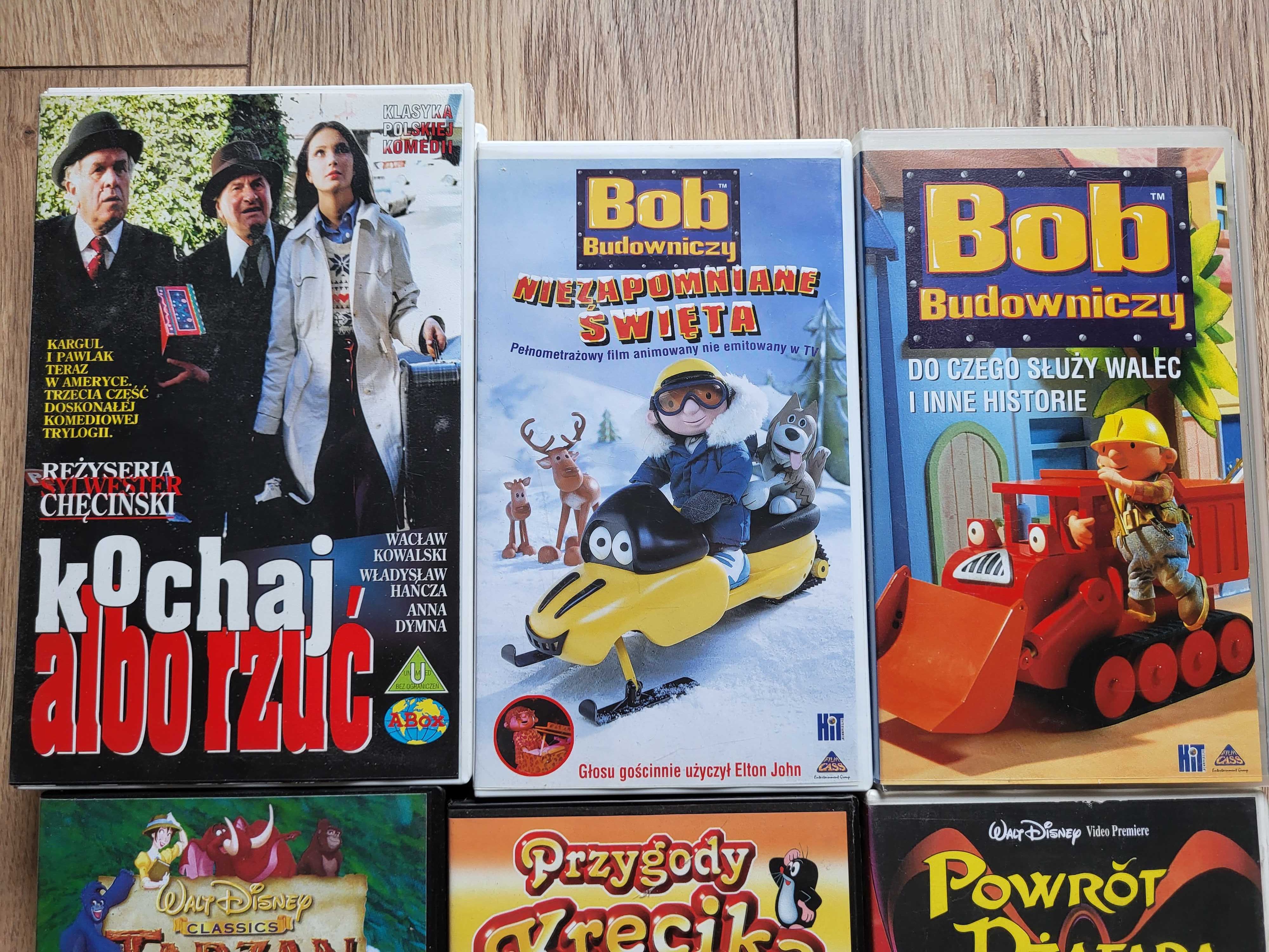 Bajki DISNEY i filmy Kochaj albo rzuć Tarzan Krecik na kasetach VHS