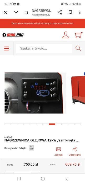 Nagrzewnica olejowa , webasto  8KW Pilot , LCD 12-230V