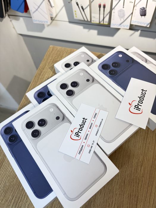 NEW iPhone 17 Pro Max 256Gb Silver/Deep Blue Нові! Запаковані!