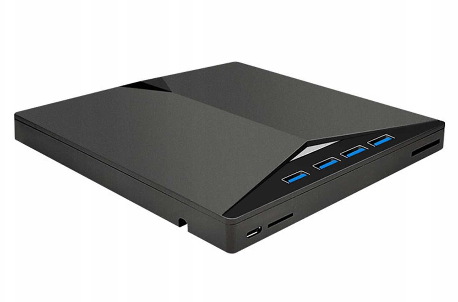 Nagrywarka Zewnętrzna DVD USB-C HUB USB 3.2 Czytnik Kart RGB NOWA