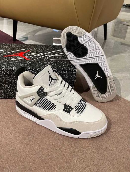 Buty meskie Mokasyny Jordan_4_Retro_military_black R.37.5