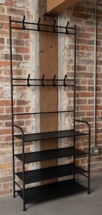 Напольная вешалка для одежды с полками и крючками. Вішалка для одягу