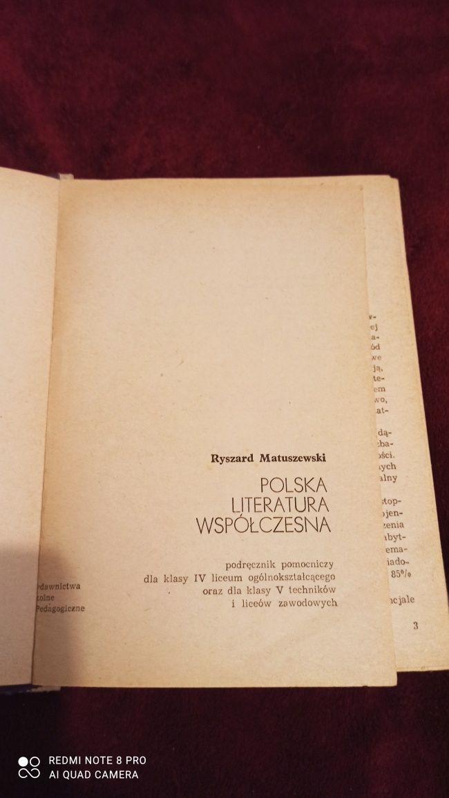 Polska literatura współczesna - R. Matuszewski