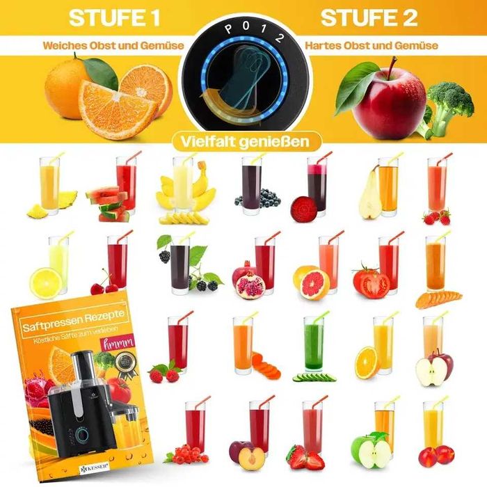 Соковижималка: Великий жолоб, 1050 Вт, легко чистити