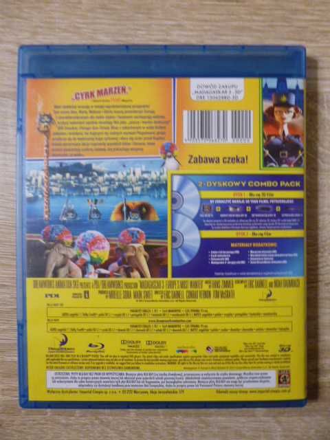 MADAGASKAR 3 - blu-ray 3D i blu ray - dubbing pl