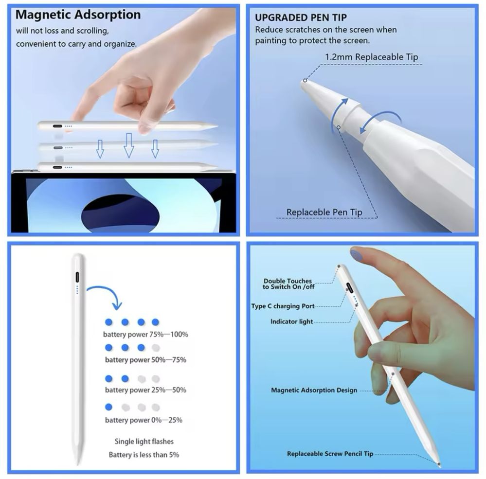 Rysik Tech-protect Digital Stylus Pen Ipad White