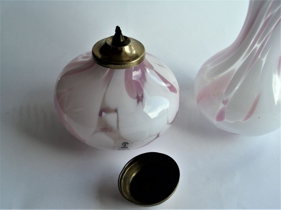 Skandynawskie szkło lampka olejowa ,wazon
