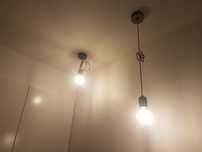 Dwie dwie lampy wiszące sufitowe styl loftowy długi sznur Industralny