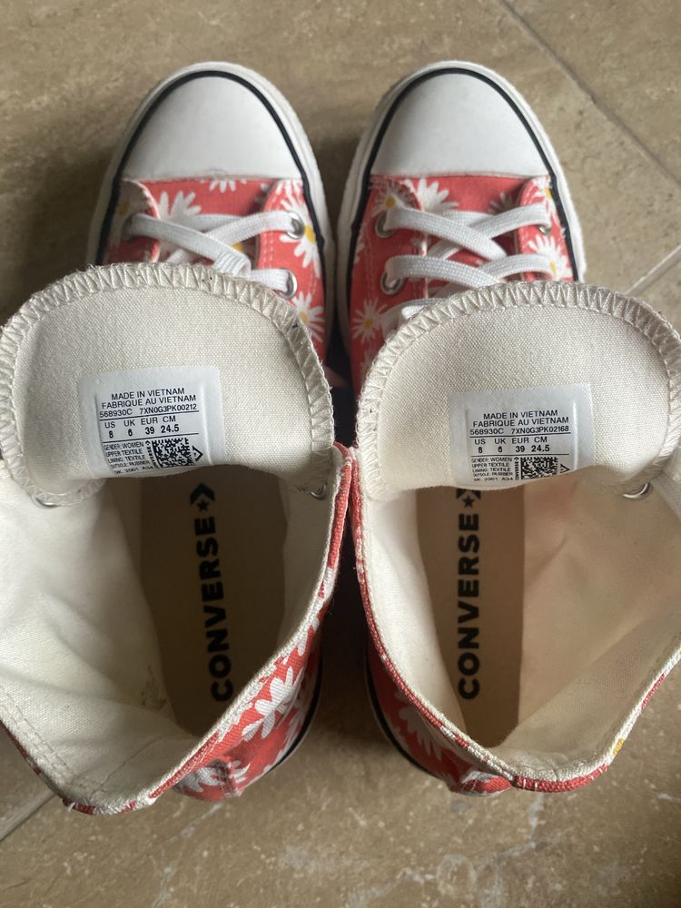 Converse 39 w stokrotki kwiatki