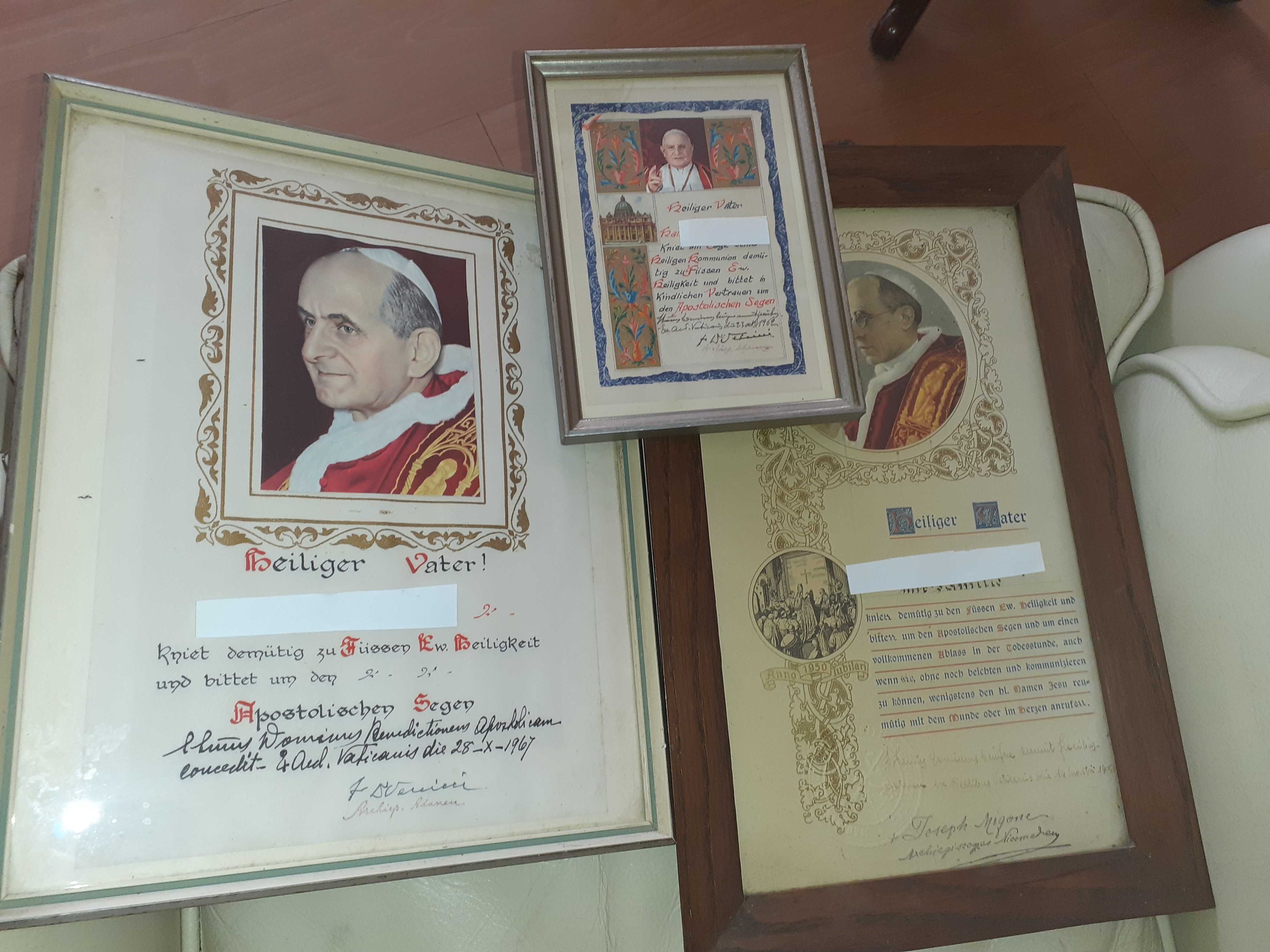 Dokument -Papieskie Błogosławieństwo Apostolskie  1950 r-do kolekcji