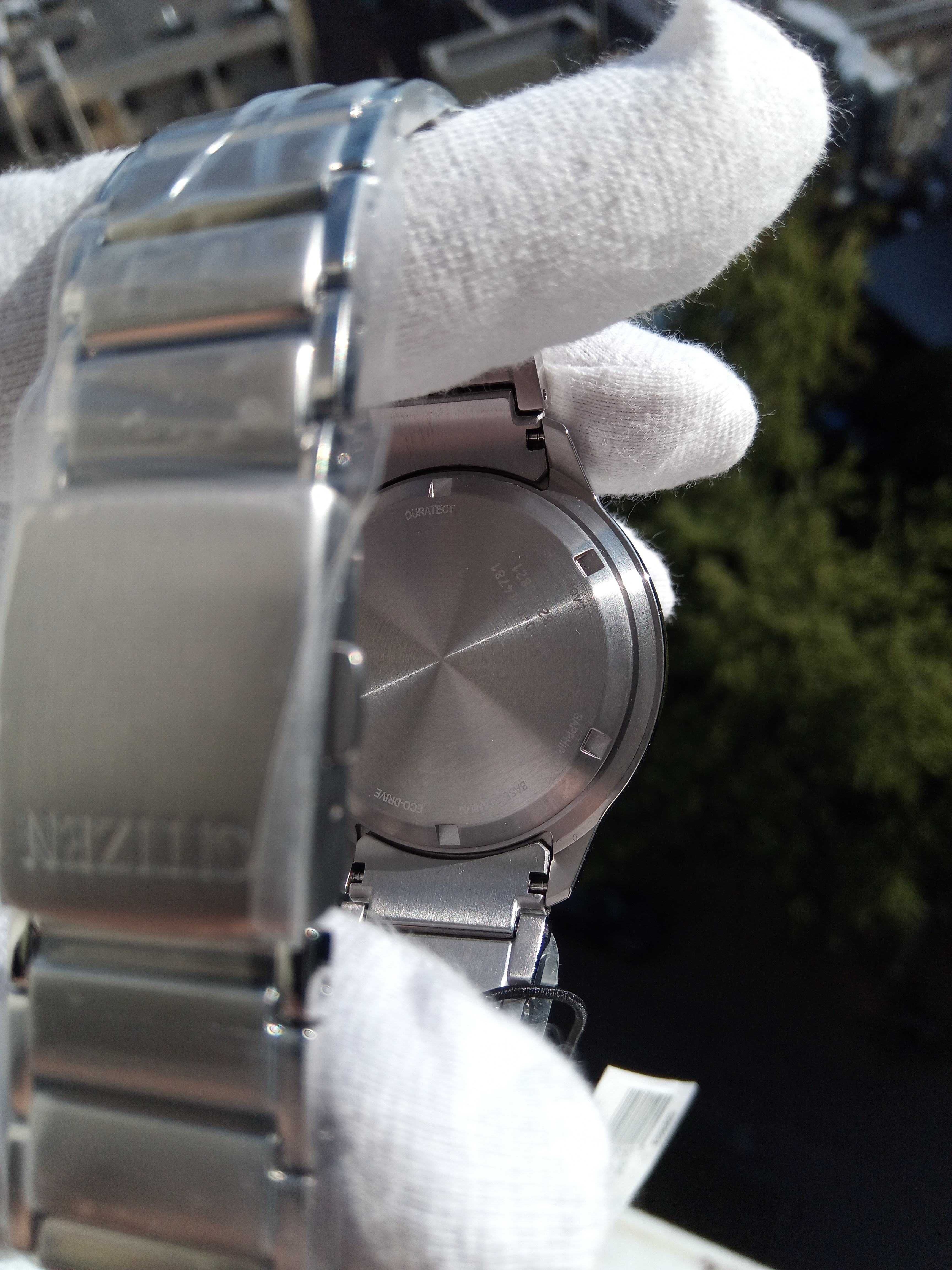 Титановые мужские часы Citizen Eco-Drive. Сапфир, хронограф - годинник