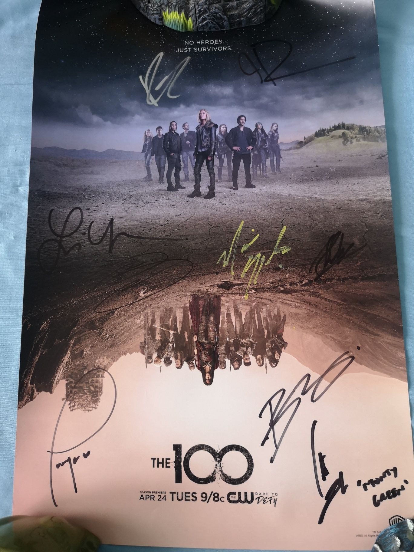 Plakat z oryginalnymi autografami obsady serialu THE 100 unikat