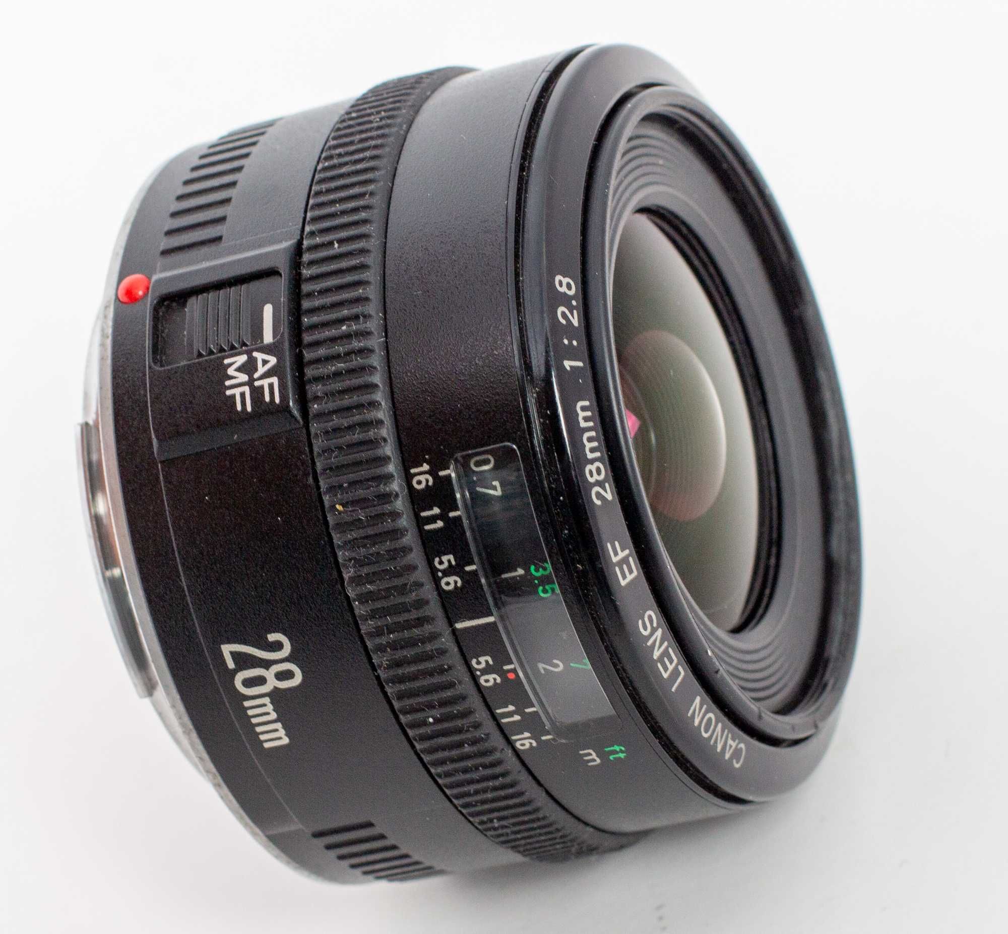 Canon, grande angular 28mm, f2.8 muito luminosa