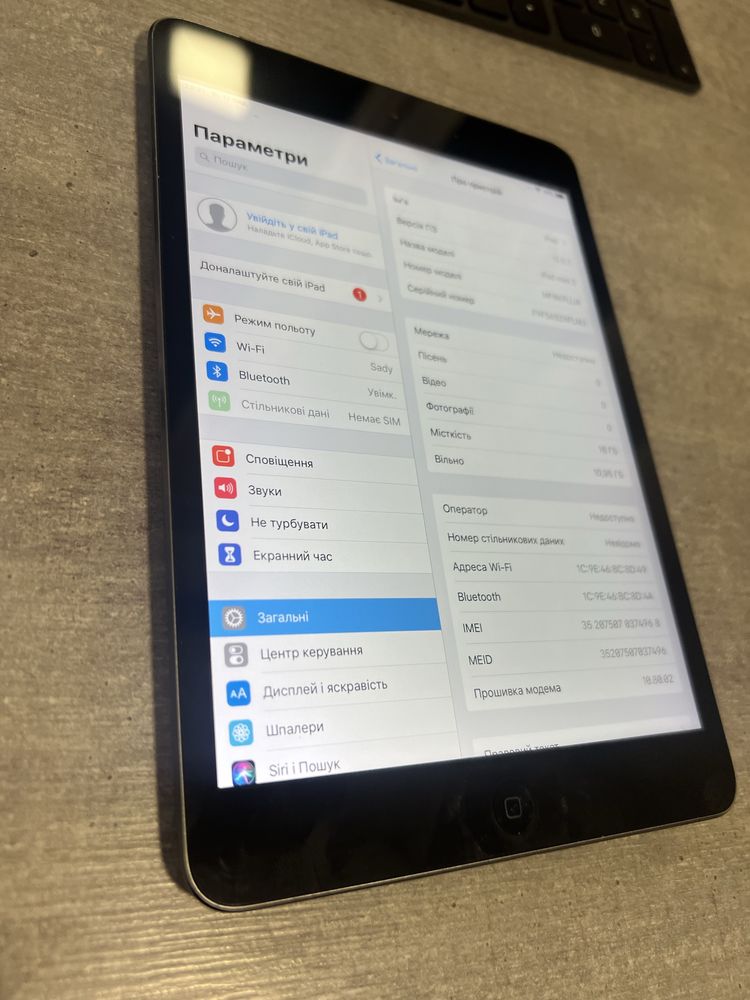 Ipad mini 2. 16Gb. LTE. Сімкарта. Space Grey. Гарантія. З США