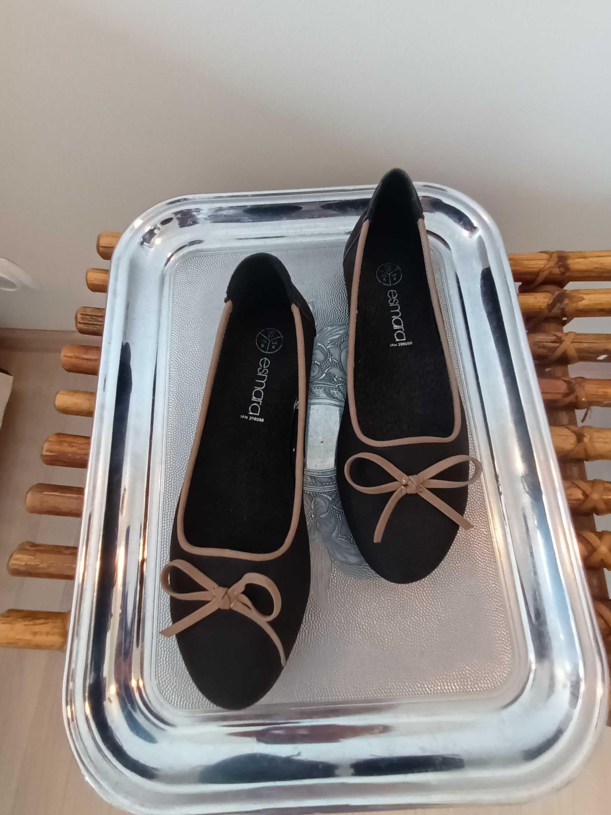 buty pantofelki baletki z naturalnej skóry czekoladowe cudo rozmiar 37