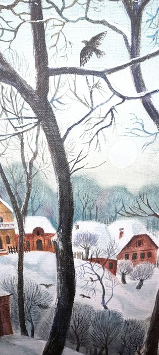 Картина. Зима. Написана маслом.
