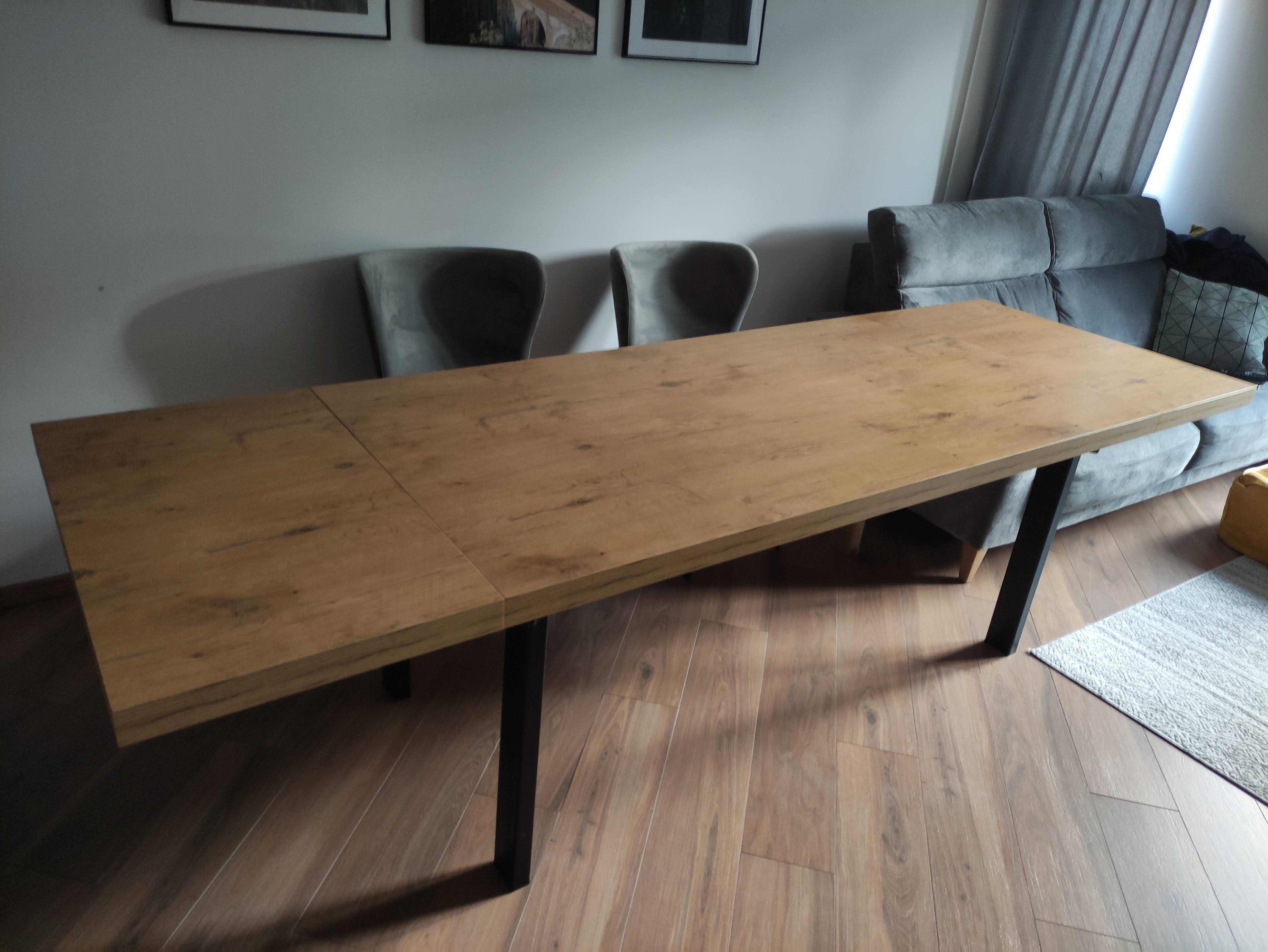 Stół prostokątny 90 x 180 cm rozkładany DĄB LANCELOT