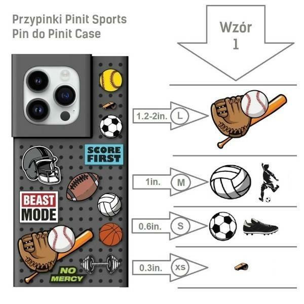 Etui Pinit Dynamic + Sports Pin do iPhone 14 Plus / 15 Plus - Czarny