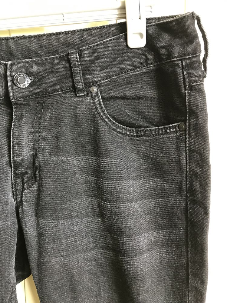 Mango Jeans 40 L granatowe jeansy bawełna z elastanem rozciągliwe