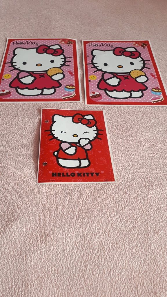 Piękny zestaw karteczek barbie hello kitty polly pocket