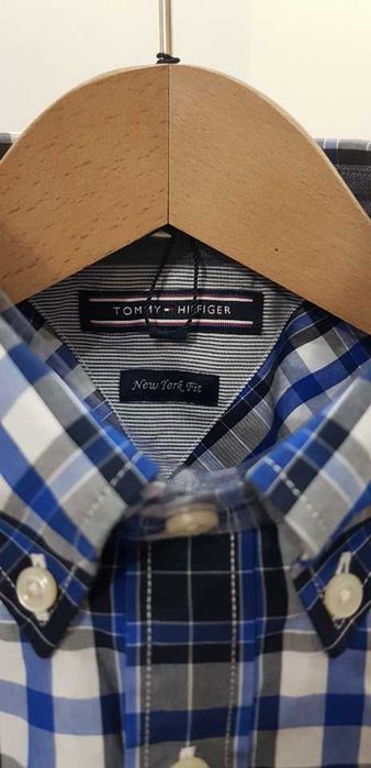TOMMY HILFIGER koszula długi rękaw, w kratkę, rozmiar M, XXL
