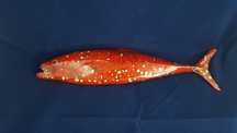 Cerâmica decorativa, sardinha em loiça vidrada - 40 cm