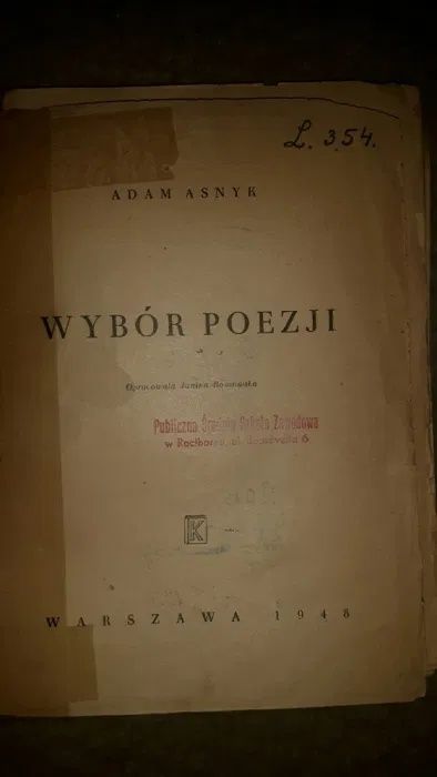 Dzień w kraju Mieszka Gąssowski oraz Wybór poezji Asnyk