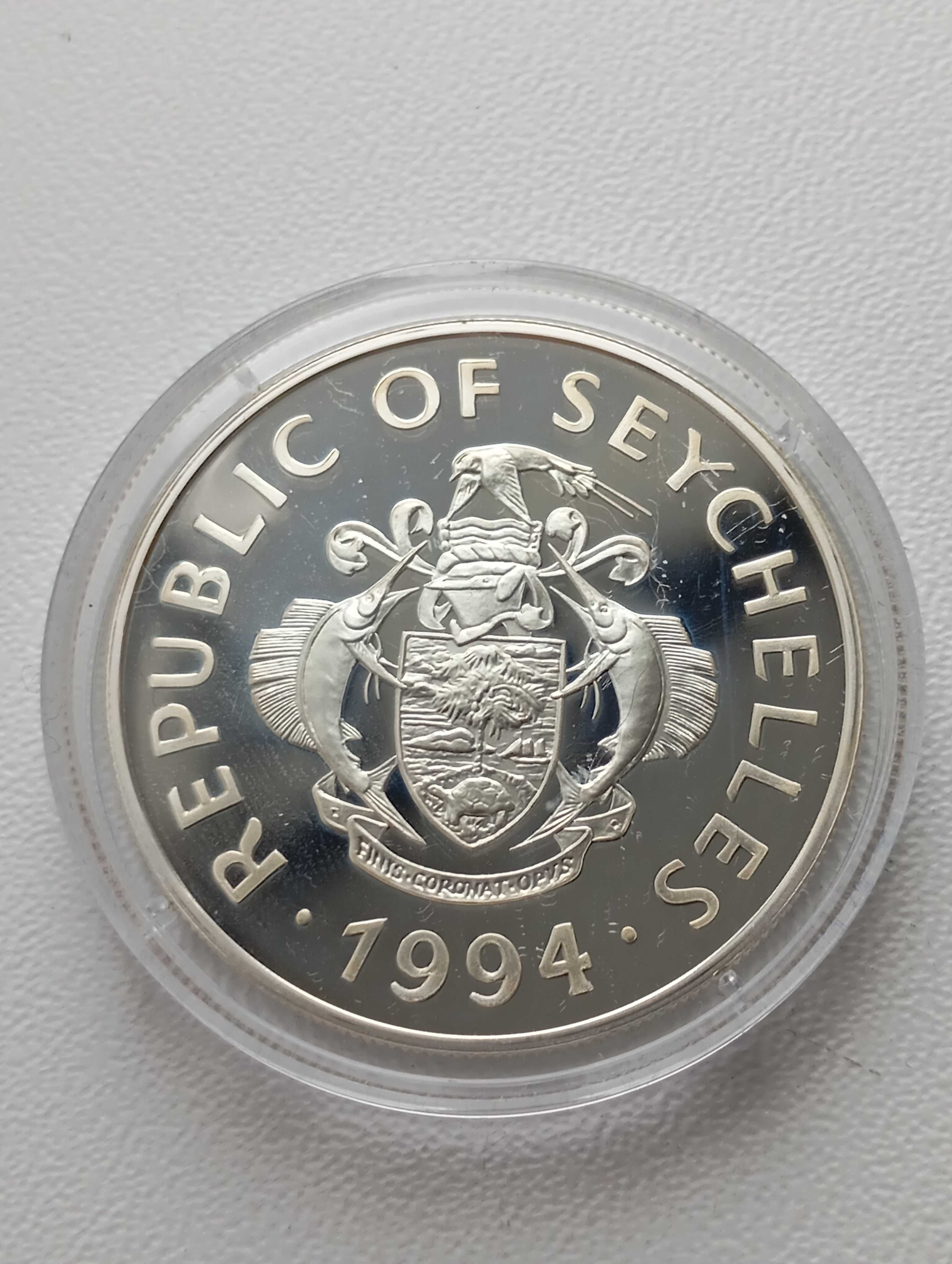 Сейшелы 25 рупий серебро 1994г-925-31,1г