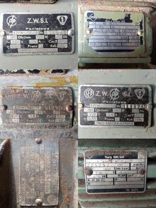 Sprzedam silniki siłowe + elektryczne sprawne 5 sztuk , transpor