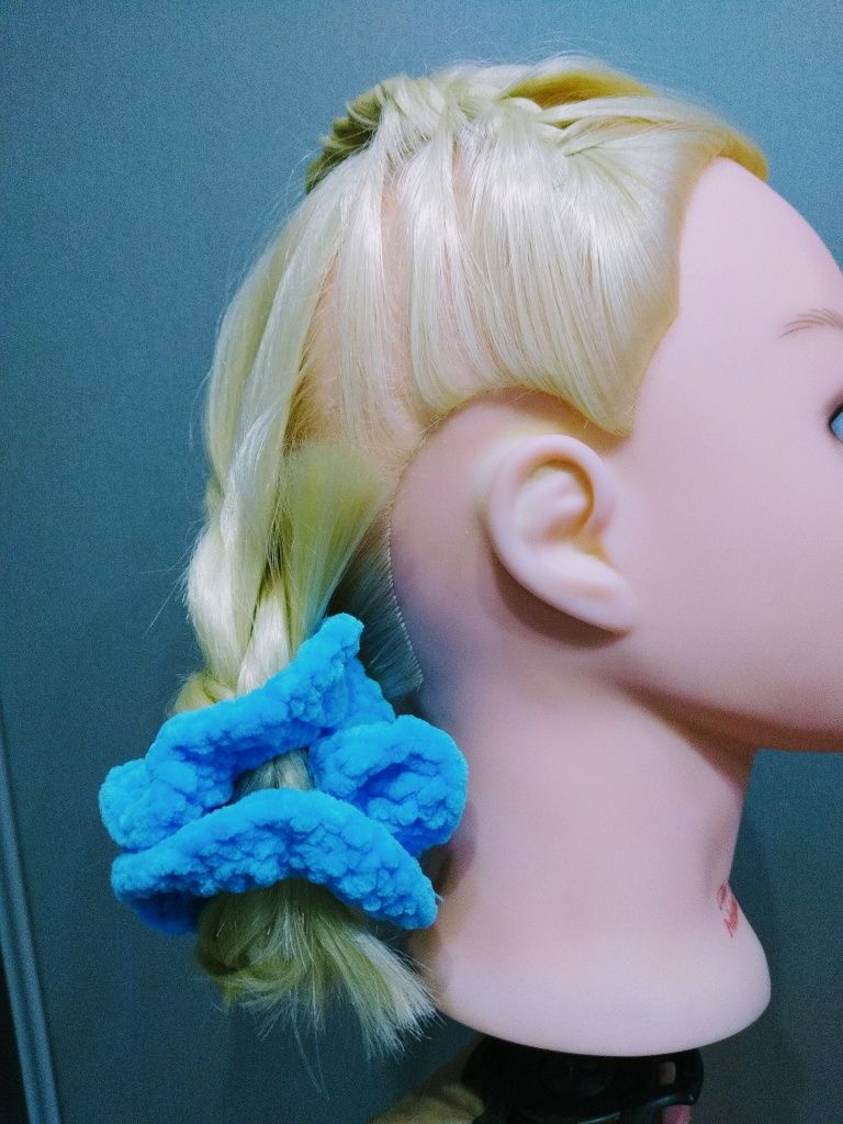 Scrunchie Frotka Gumka Skranczi do włosów na szydelku