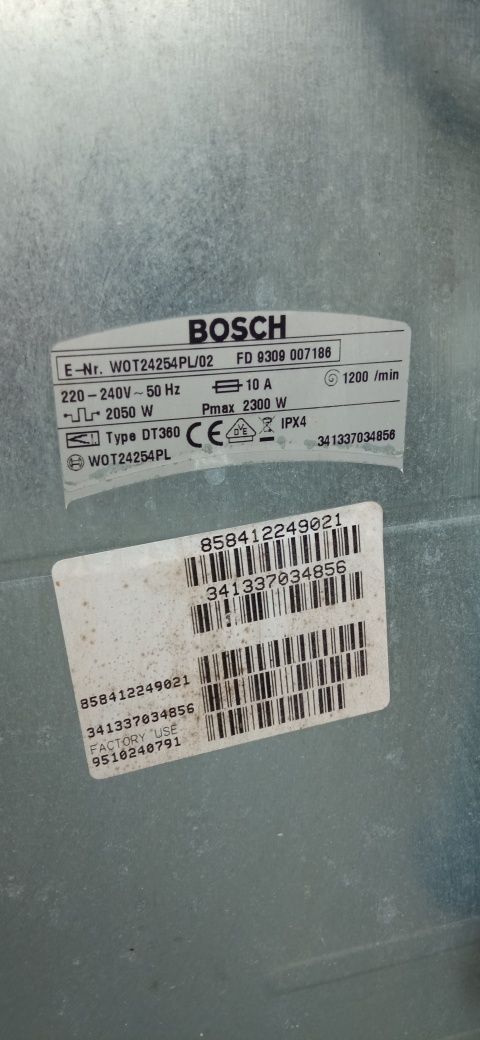 Pralka Bosch na części