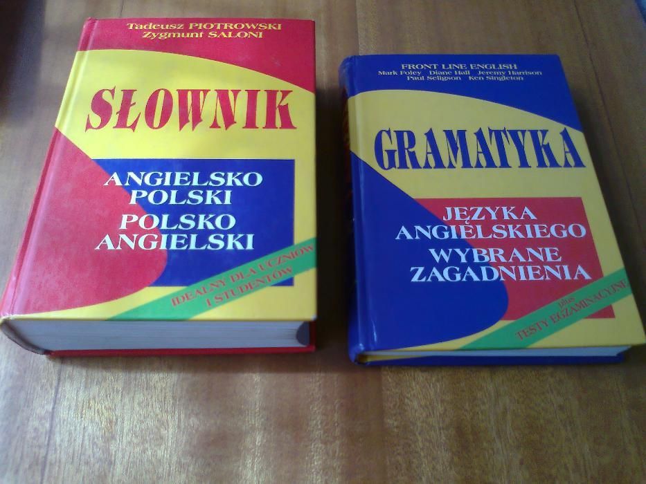 Słownik angielsko-polski polsko-ang Piotrowski i Saloni + Gramatyka