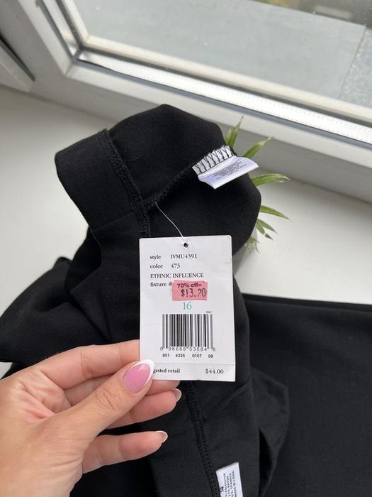 Нові чорні 14 розмір трикотажні лосіни легінси штани цупкі