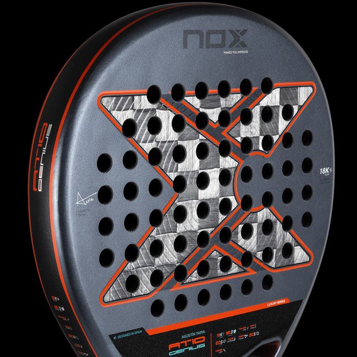 Raquete de Padel NOX At10 Genius 18K Alum 2025 Por Agustin Tapia