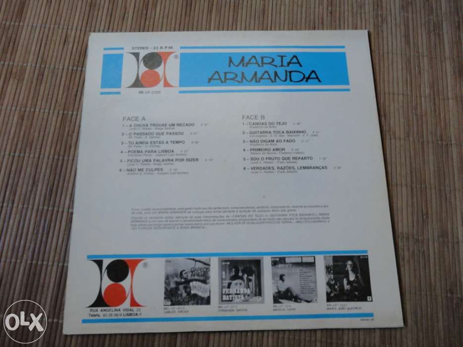 Vinil LP maria armanda