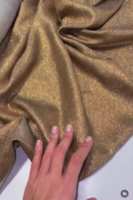 Тканина золотий люрекс-віскоза 2.1 м на сукню