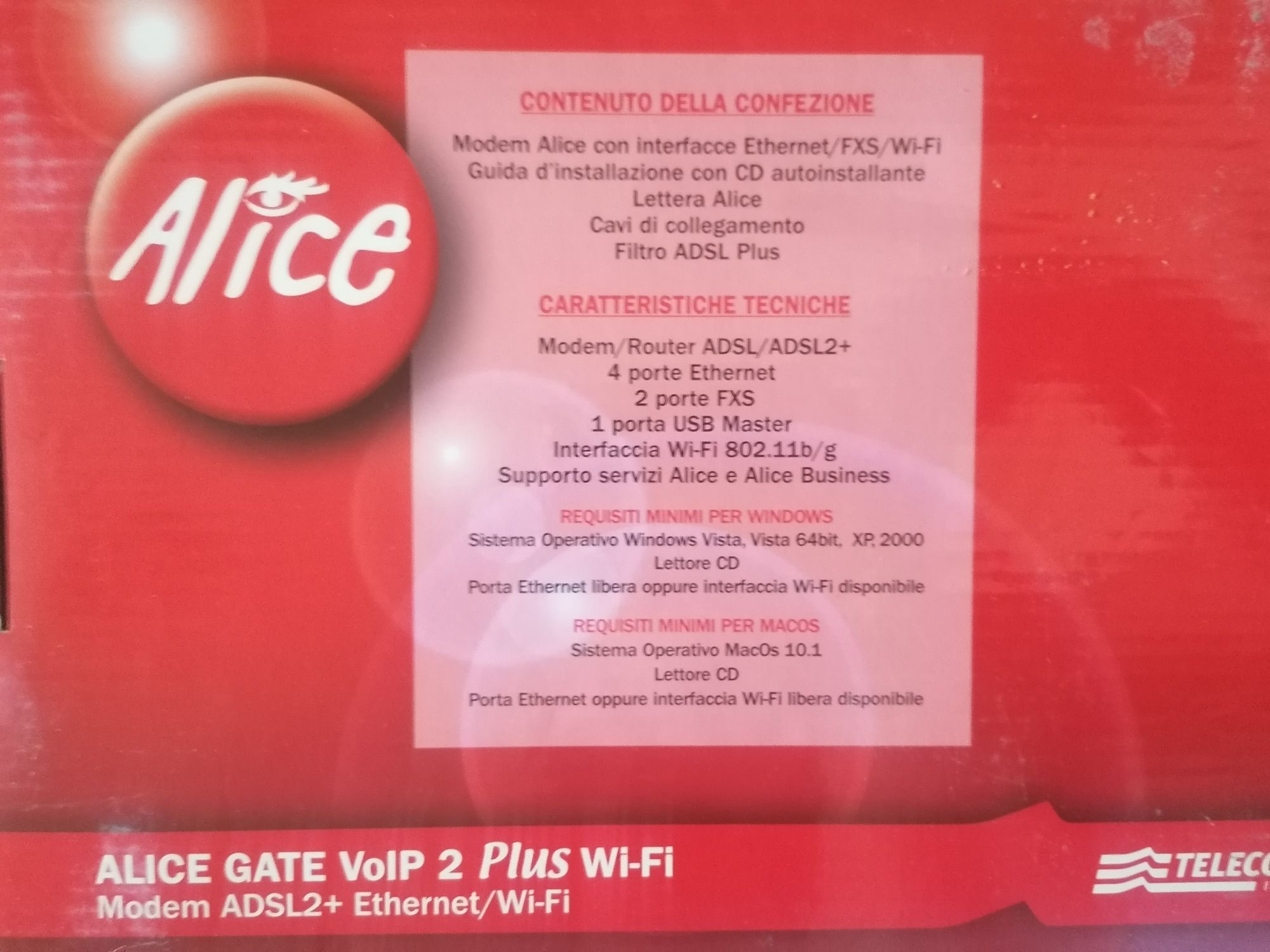 Роутер  Alice Gate Volp 2 Plus telecom italia