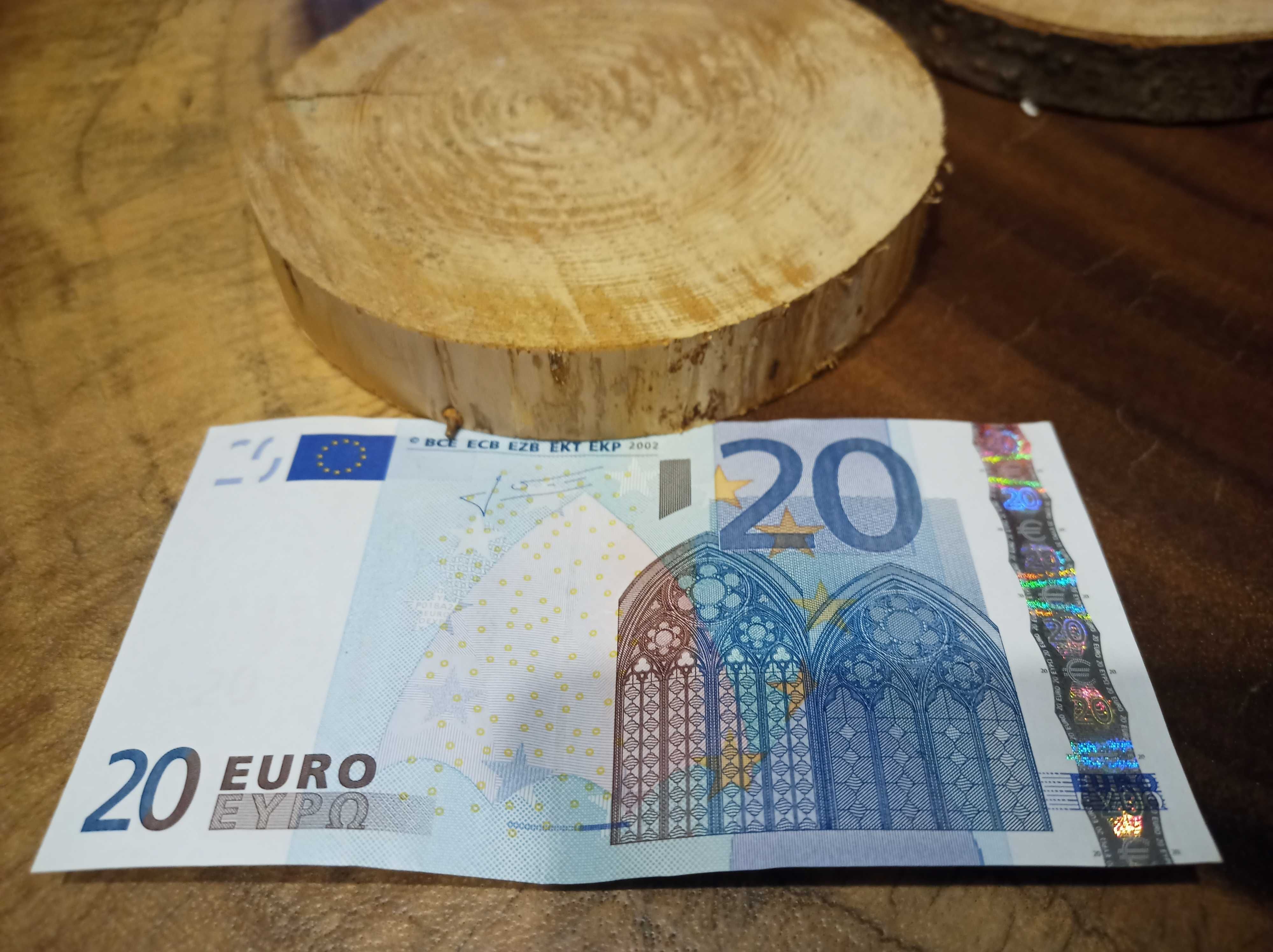 Banknot 20 euro z 2002r EUR stan dobry, dodatkowe zdjęcia