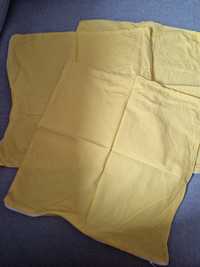 3 żółte jaski na poduszkę 37x37