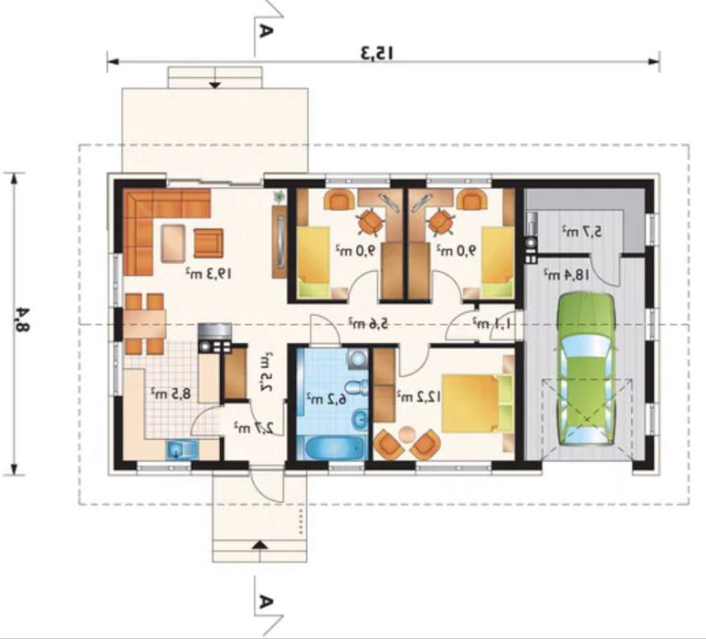 Dom 100 m2 w stanie surowym - zamkniętym zlokalizowany w Grabówcu