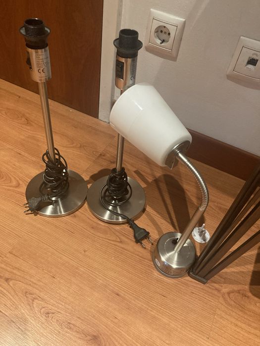 Candeeiro suspenso  ajustavel em altura/  2 candeeiros mesa ikeia