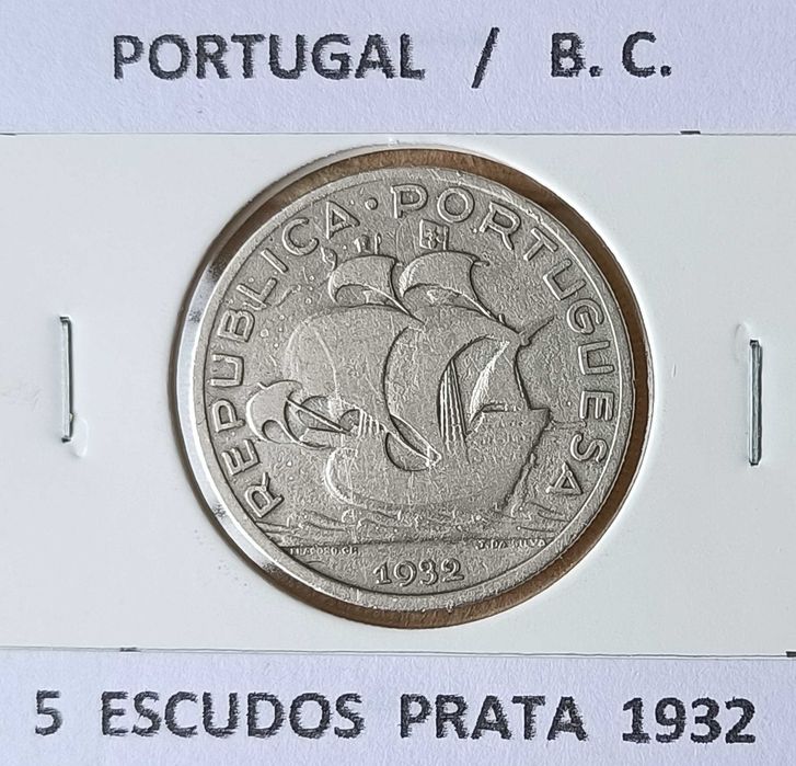 3 Moedas  5 Escudos Prata da 2ª República Portuguesa ( Emissão Anual)