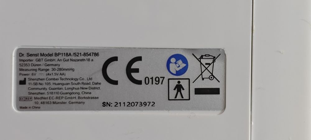 Medidor de Tensão Arterial Dr. Senst BP118A – Automático, com voz