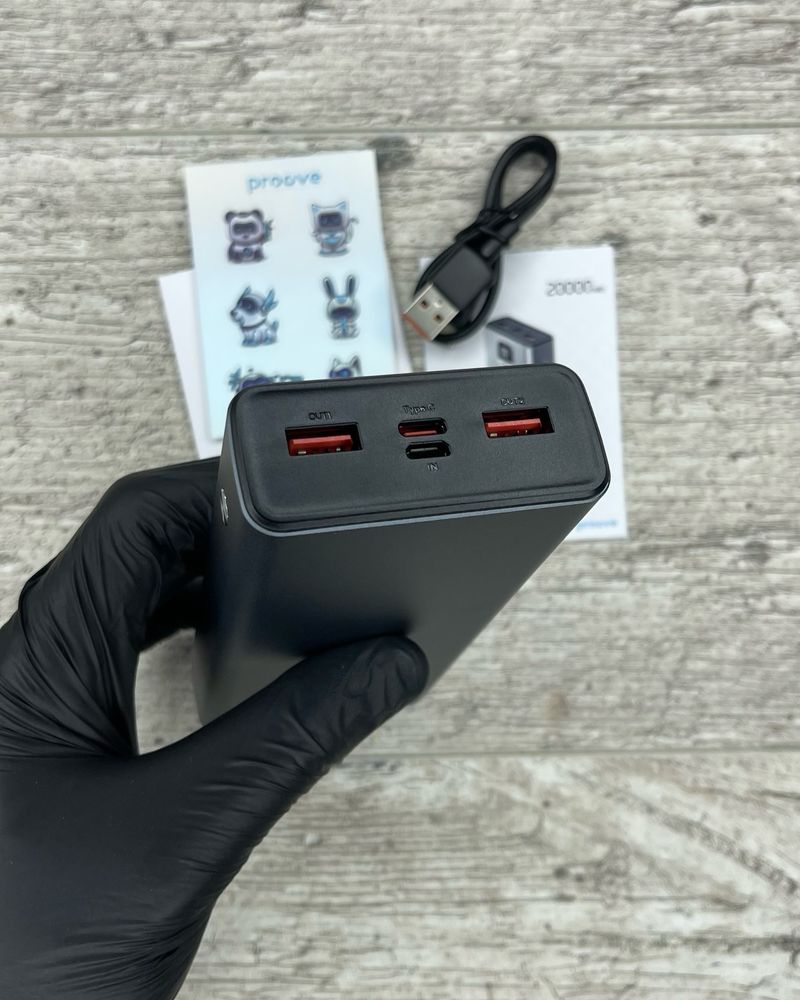 Оригінальний павербанк Proove 20000 mAh 22,5w з гарантією і ємністю